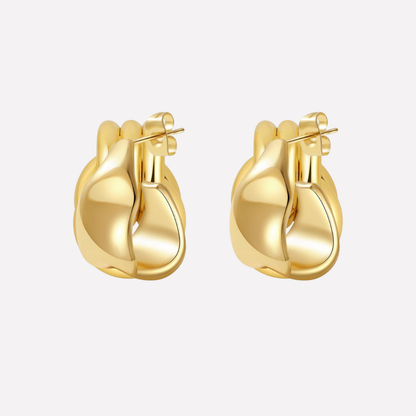 Gala Dangle Earrings for Women | Gold Finish, Oversized Knot Design 9