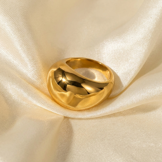 Gala Minimalist Ring | 18K Gold Stainless Steel, Elegant Everyday Accessory 0
