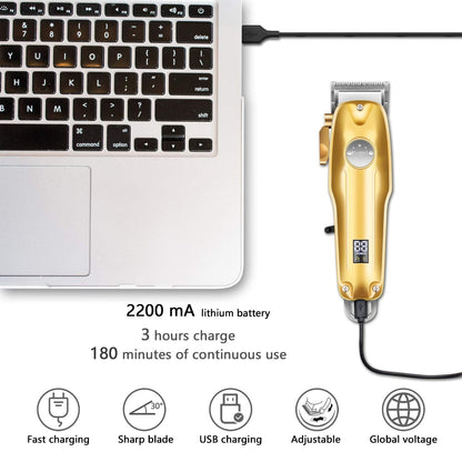 Gleam 3-in-1 Hair Clipper Set | Cordless Hair Clipper, T-Blade Trimmer, Foil Razor 5