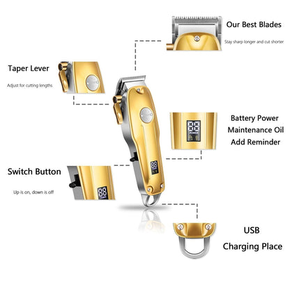 Gleam 3-in-1 Hair Clipper Set | Cordless Hair Clipper, T-Blade Trimmer, Foil Razor 6