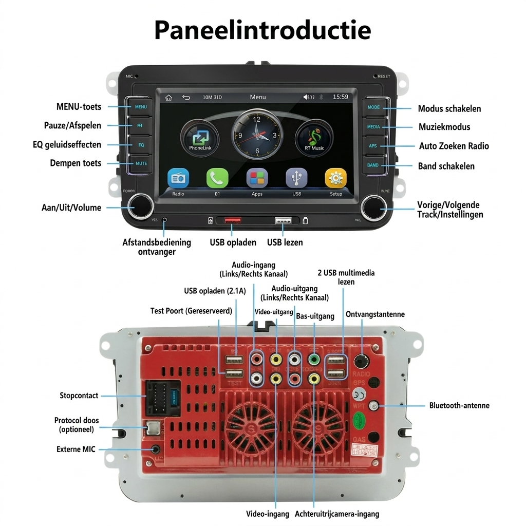 Juvo 7-Inch HD Touchscreen Car MP5 Player | Bluetooth Multimedia System 4