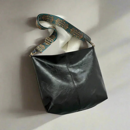 Kelsey Vintage Shoulder Bag | Distressed Leather, Adjustable Strap 0
