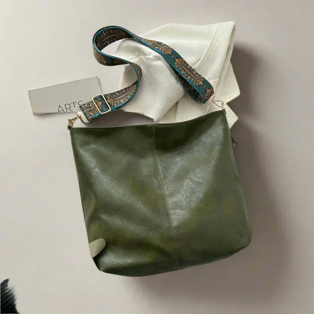 Kelsey Vintage Shoulder Bag | Distressed Leather, Adjustable Strap 1