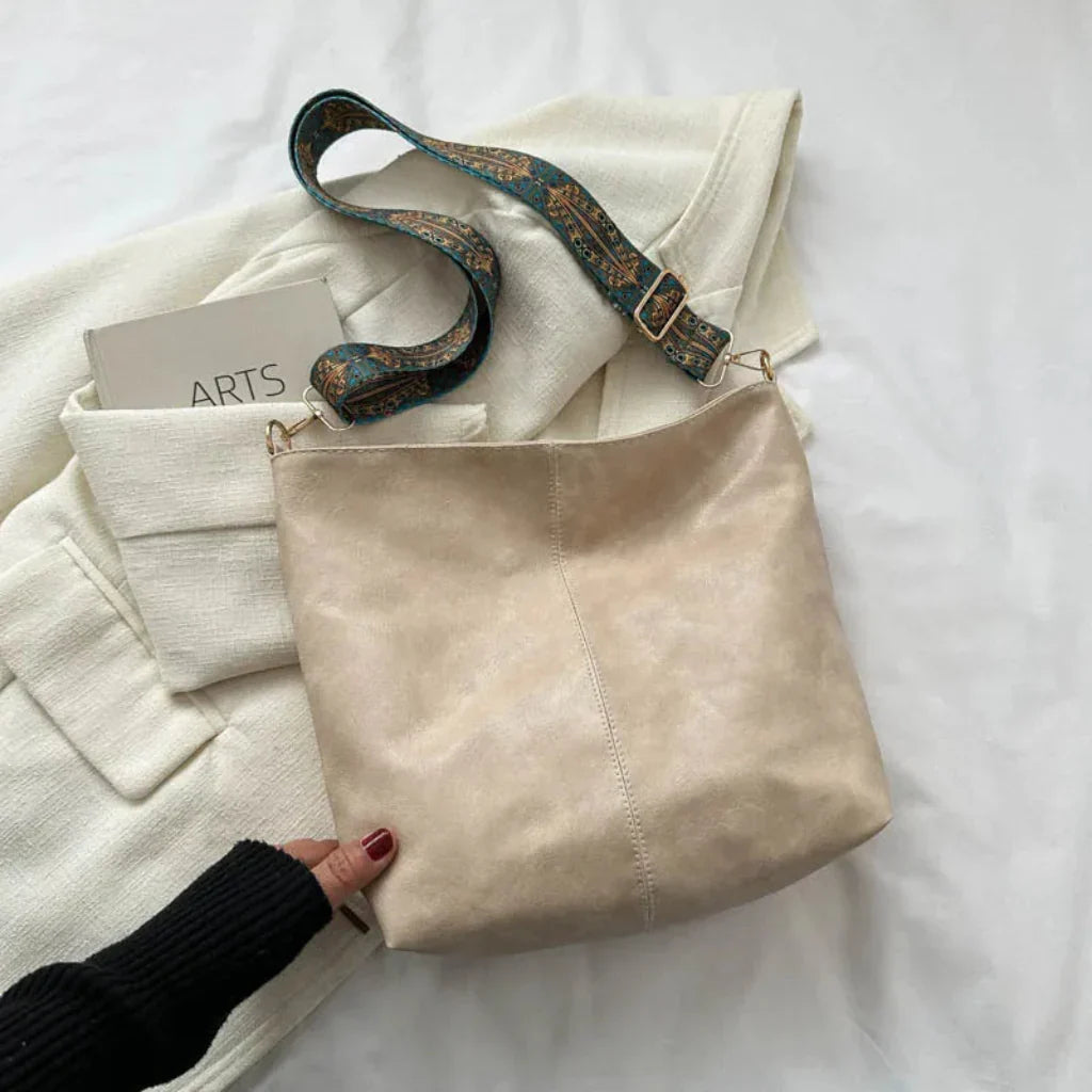 Kelsey Vintage Shoulder Bag | Distressed Leather, Adjustable Strap 2