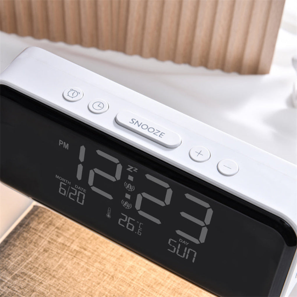 Liora Bedside Lamp | LED Touch Control with Wireless Charger and Alarm Clock 1