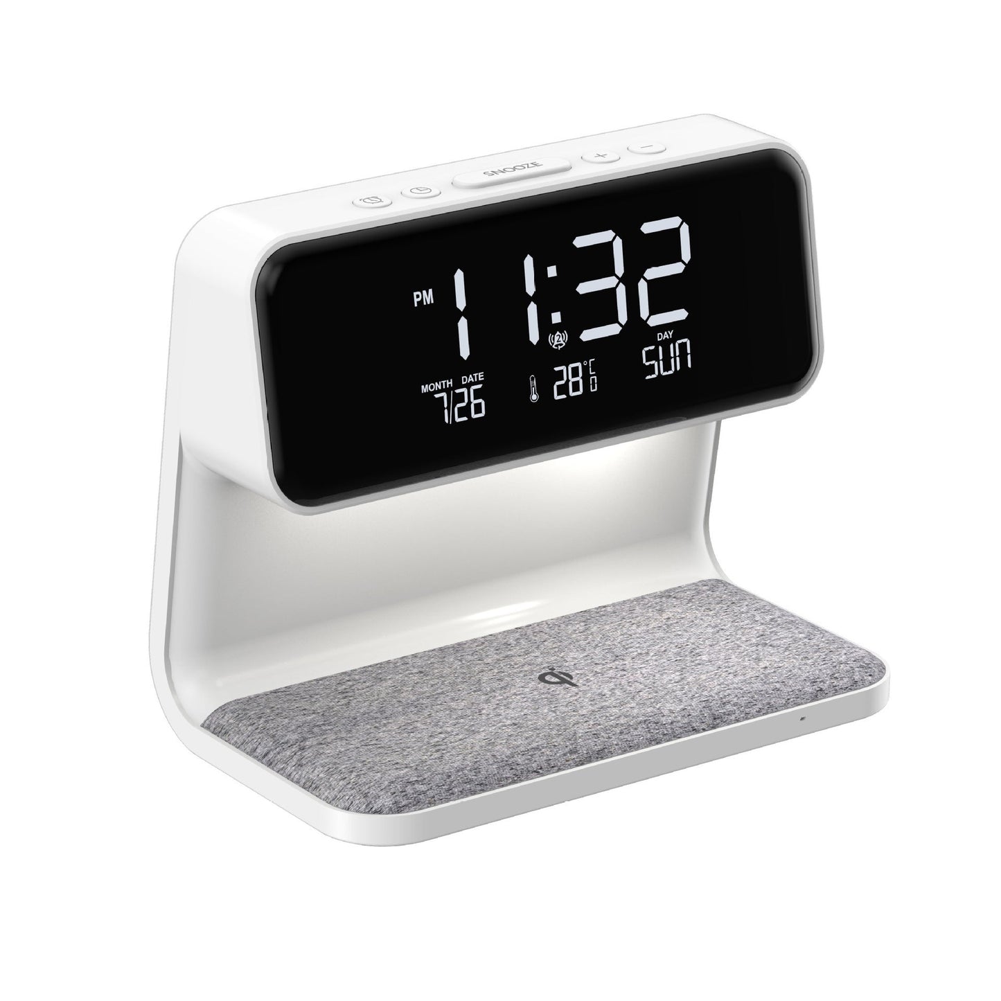 Liora Bedside Lamp | LED Touch Control with Wireless Charger and Alarm Clock 2