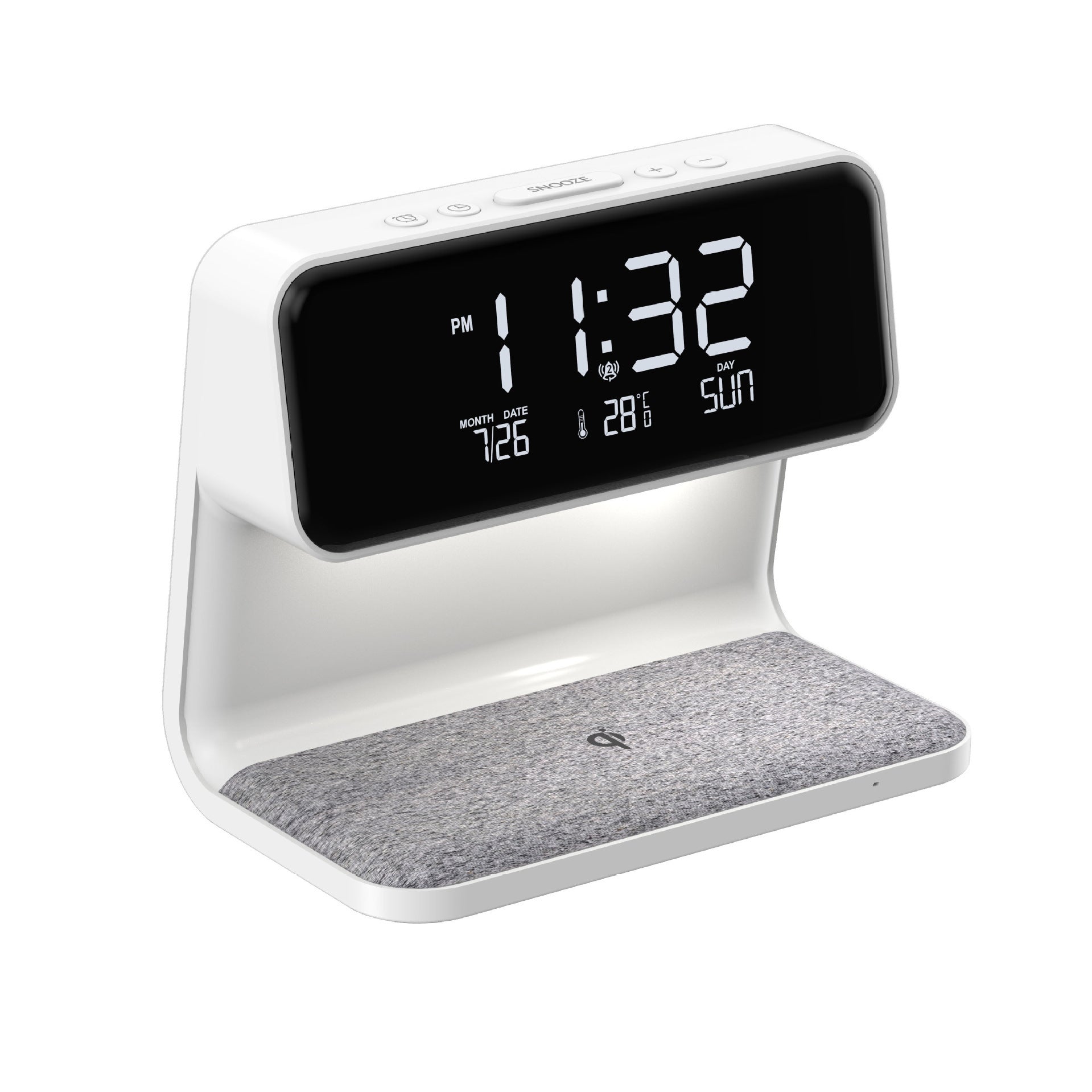 Liora Bedside Lamp | LED Touch Control with Wireless Charger and Alarm Clock 2