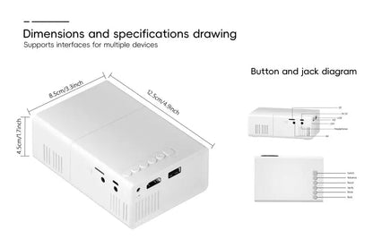 Mira Mini Projector | HD 720P, Portable, Multi-Device Compatible 5