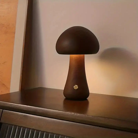 Mira Mushroom Table Lamp | Wireless, Adjustable LED, Cordless 0