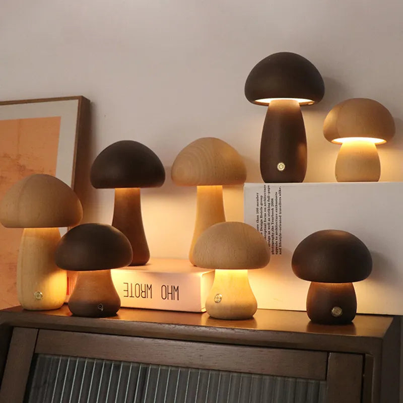 Mira Mushroom Table Lamp | Wireless, Adjustable LED, Cordless 1