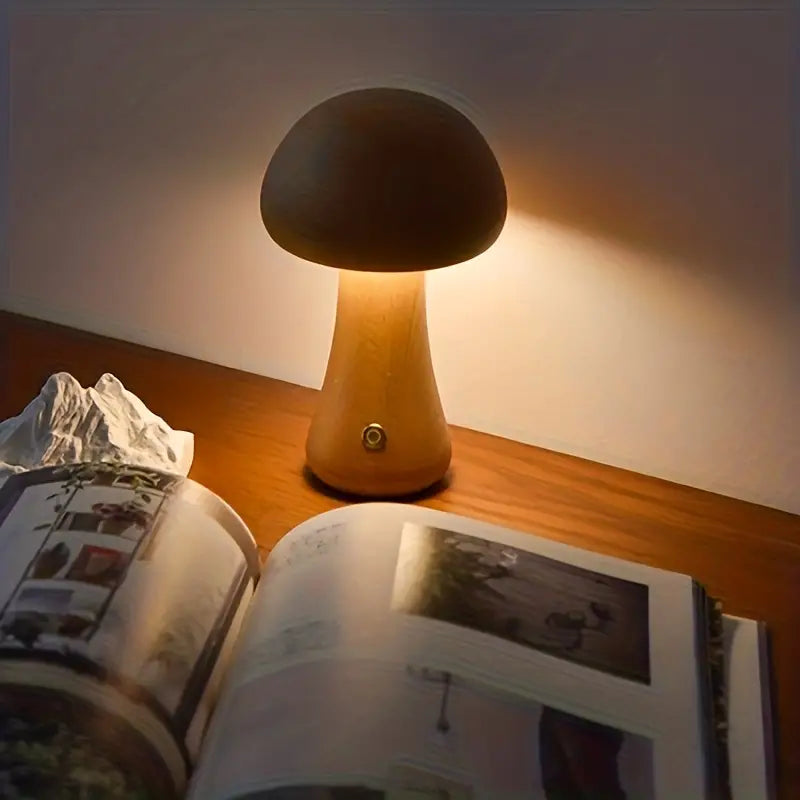 Mira Mushroom Table Lamp | Wireless, Adjustable LED, Cordless 2