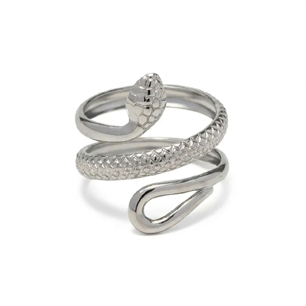 Sable Snake Ring | Gold Plated Stainless Steel, Cubic Zirconia Accents 2