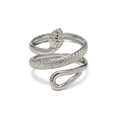 Sable Snake Ring | Gold Plated Stainless Steel, Cubic Zirconia Accents 2