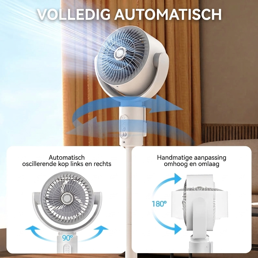 Sera Silent Floor Fan | Remote Control, Adjustable Height, Ultra-Quiet Operation 3
