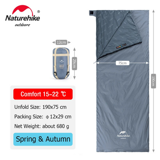 Sierra Ultralight Sleeping Bag | 3-Season, Moisture-Repellent, Envelope Style 0