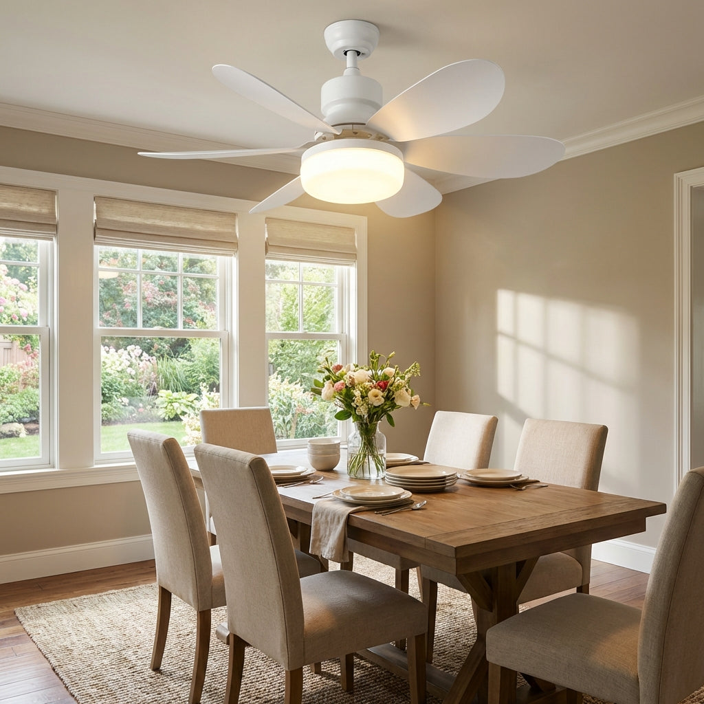 SkyeLight Ceiling Fixture | Remote Controlled LED with Whisper-Quiet Fan 1