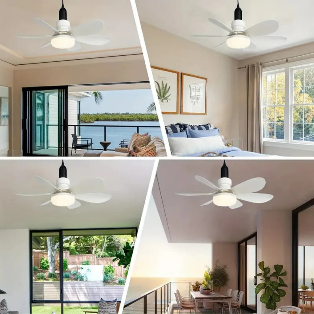 SkyeLight Ceiling Fixture | Remote Controlled LED with Whisper-Quiet Fan 4