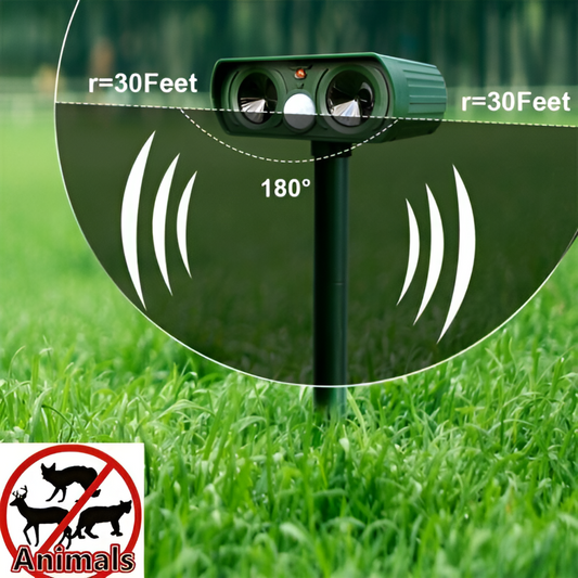 Solara Infrared Pest Repeller | Solar Powered, Ultrasonic Animal Deterrent 0