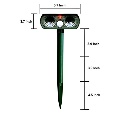 Solara Infrared Pest Repeller | Solar Powered, Ultrasonic Animal Deterrent 2