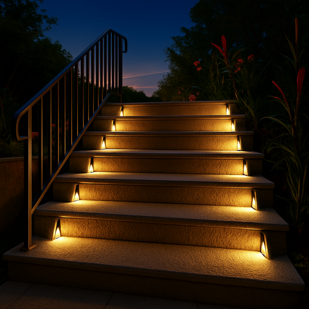 Solara Outdoor Lights | Wireless Solar-Powered LED Stair Lighting 2