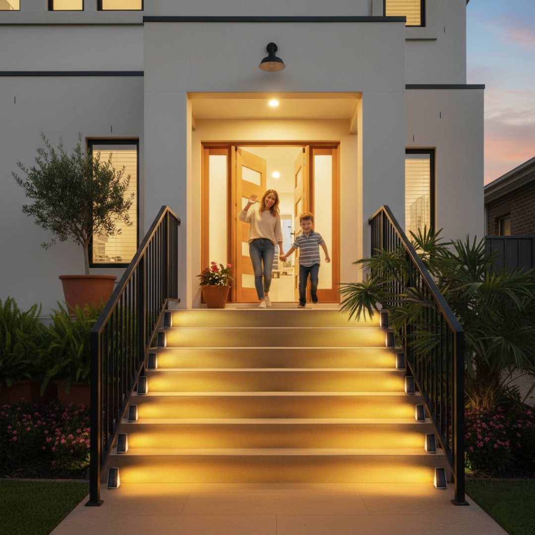Solara Outdoor Lights | Wireless Solar-Powered LED Stair Lighting 7