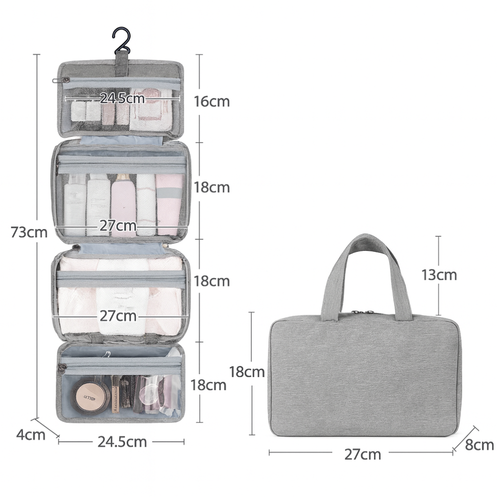 Soma Toiletries Organizer | Multi-Compartment, Travel-Friendly 3