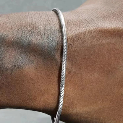 Sorin Mens Bracelet | 925 Sterling Silver Snake Chain 3MM 0