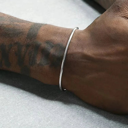 Sorin Mens Bracelet | 925 Sterling Silver Snake Chain 3MM 2