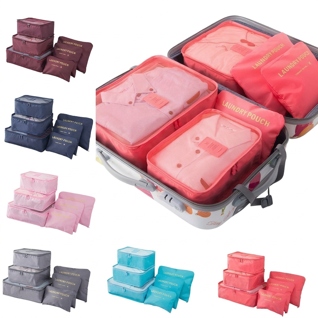 Trego Travel Storage Cubes | 6-Piece Packing Organizer Set 1