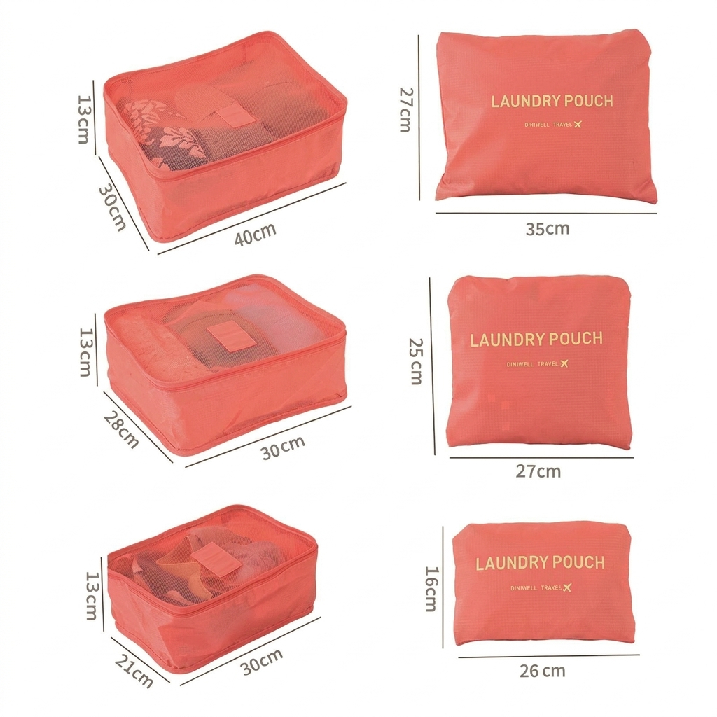 Trego Travel Storage Cubes | 6-Piece Packing Organizer Set 2