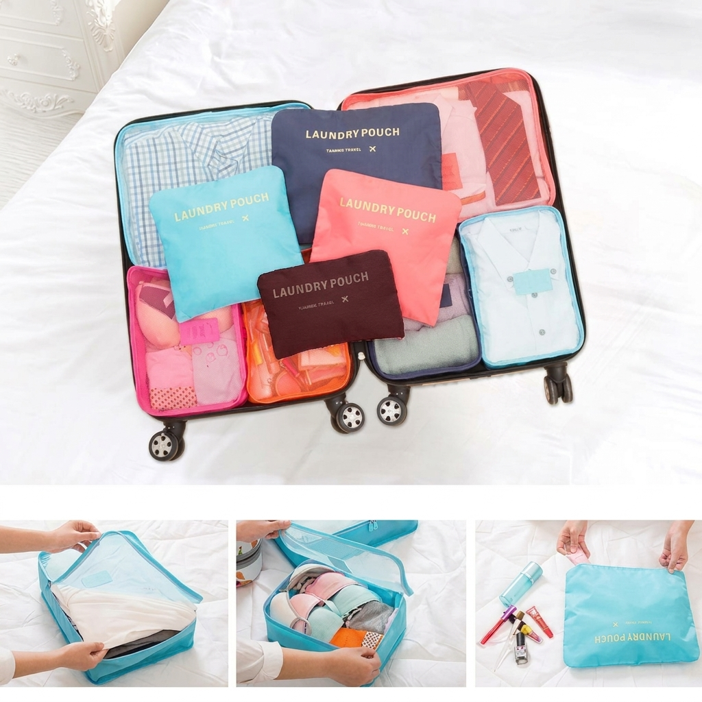 Trego Travel Storage Cubes | 6-Piece Packing Organizer Set 6