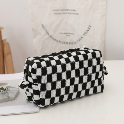 Tressa Checkered Makeup Bag | Compact, Trendy Y2K Style 0