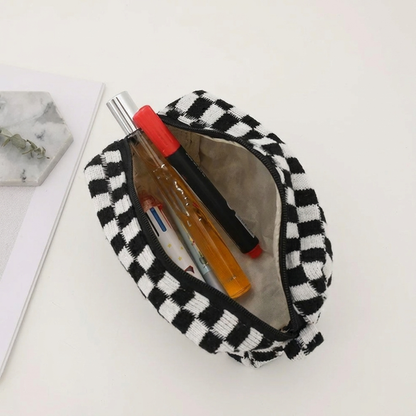Tressa Checkered Makeup Bag | Compact, Trendy Y2K Style 2
