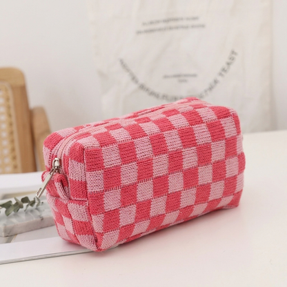Tressa Checkered Makeup Bag | Compact, Trendy Y2K Style 3