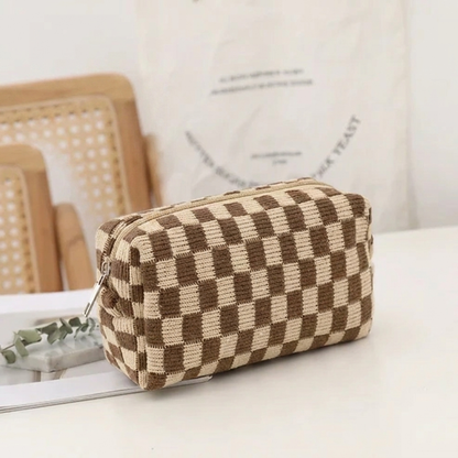 Tressa Checkered Makeup Bag | Compact, Trendy Y2K Style 4