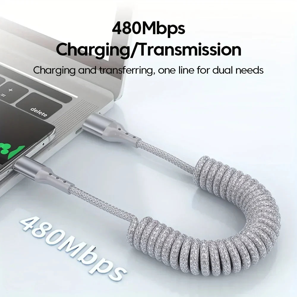 Veer USB-C Cable | 100W PD Fast Charging, Spring Design 3
