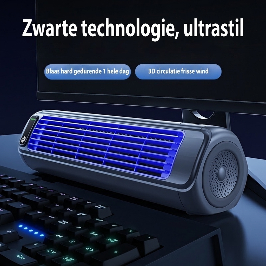 Vento Portable USB Fan | Silent Operation, Large Airflow, 2000mAh Battery 3