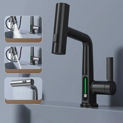 WaveFlex Kitchen Faucet | Flexible Spout, LED Temperature Indicator, Brushed Nickel 0