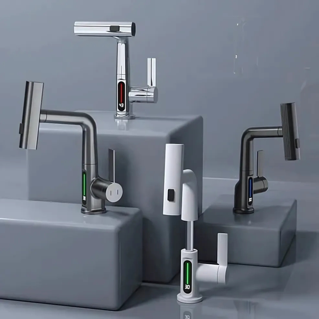 WaveFlex Kitchen Faucet | Flexible Spout, LED Temperature Indicator, Brushed Nickel 1