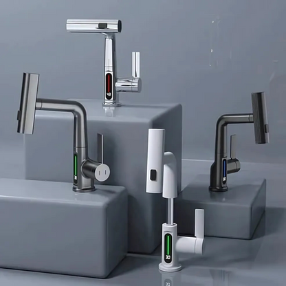 WaveFlex Kitchen Faucet | Flexible Spout, LED Temperature Indicator, Brushed Nickel 1