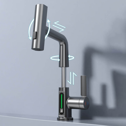 WaveFlex Kitchen Faucet | Flexible Spout, LED Temperature Indicator, Brushed Nickel 3