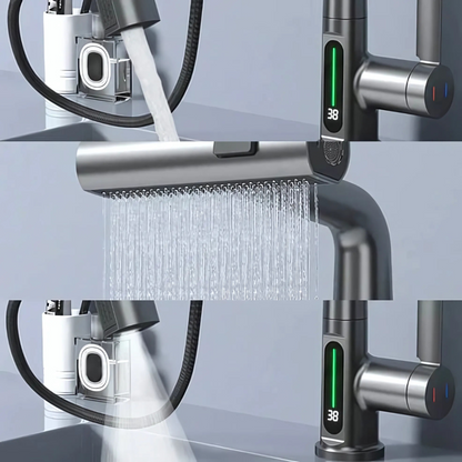 WaveFlex Kitchen Faucet | Flexible Spout, LED Temperature Indicator, Brushed Nickel 7