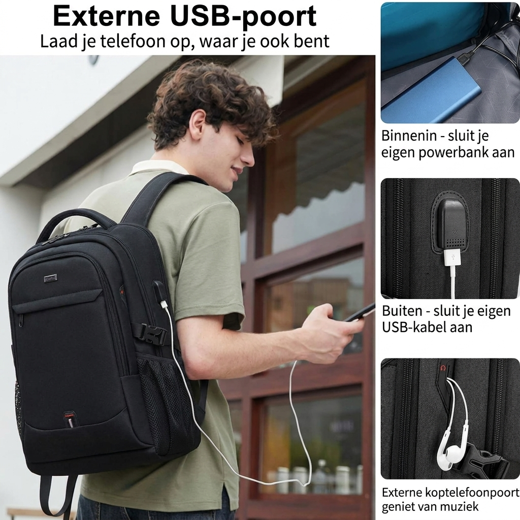 Wexler Travel Backpack | Water-Repellent, Laptop Friendly 2
