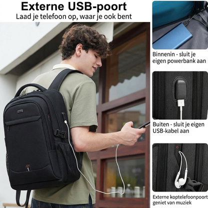 Wexler Travel Backpack | Water-Repellent, Laptop Friendly 2
